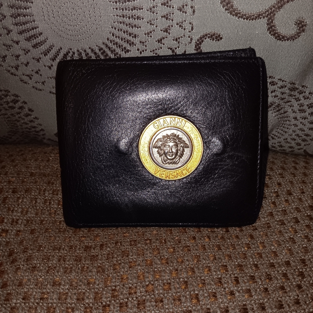 Versace Medusa Mens Soft Leather Fold Wallet
